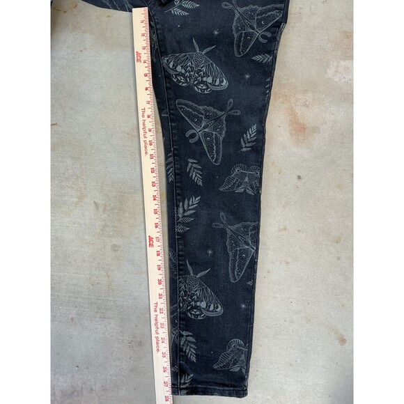 Disturbia Women's Jeans 30" /US 8 Callopistria Moth Print Goth Grunge High Waist - Picture 14 of 14
